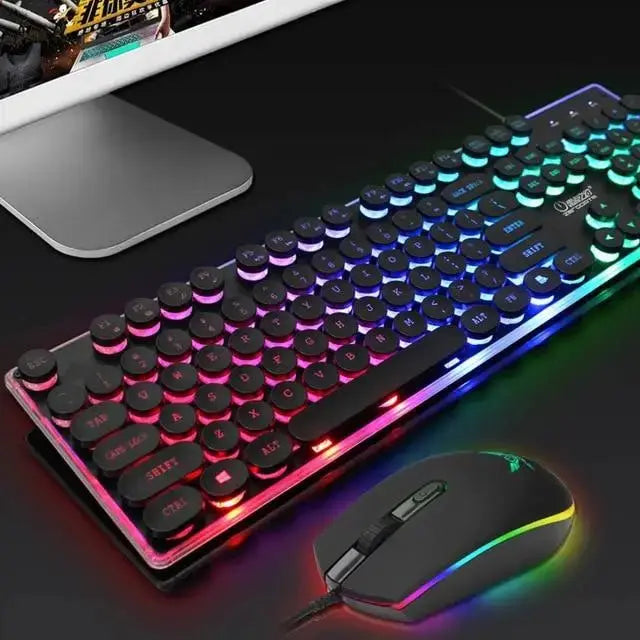 Dragon LED Backlight Gaming USB Wired Keyboard Mouse Set - TikTokFavorites