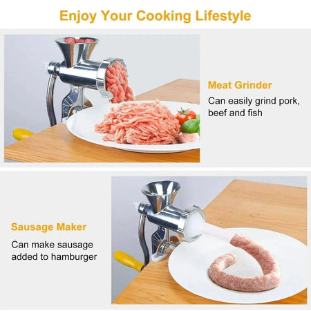 Manual Meat Grinder Heavy Duty Hand Operated Mincer Sausage Maker Machine Noodle Maker - TikTokFavorites