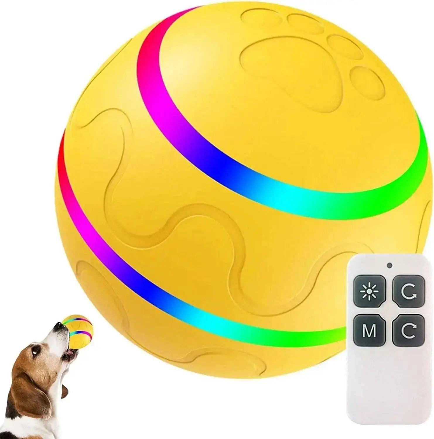 Rolling Ball for Dogs; Pet Dog Mental Stimulation Toys | Made of Natural Rubber; Active Rolling Ball for Dog Puppies and Cats; Happy; Intelligent Interactive Dog Toy - TikTokFavorites