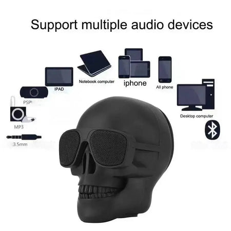 Skull Head Portable Bluetooth Speaker - TikTokFavorites